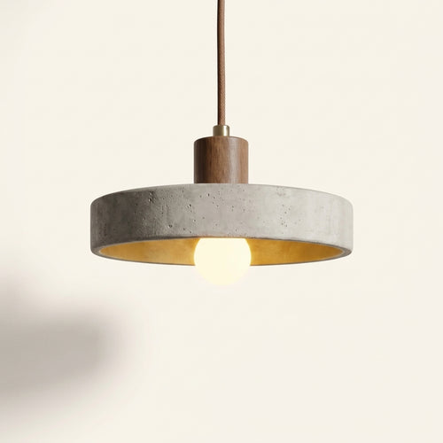 Lámpara colgante Bauhaus de travertino Bau