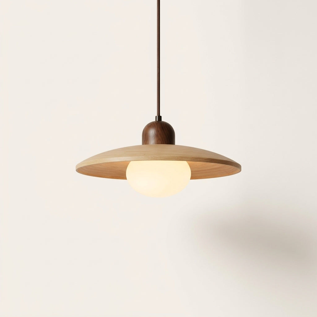 Lámpara colgante minimalista de madera para cocina Isla