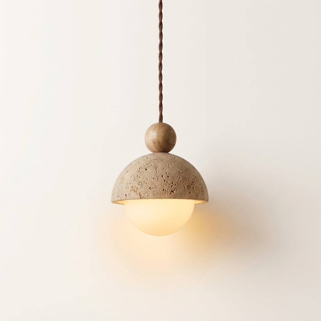 Lámpara colgante de piedra wabi-sabi Roca