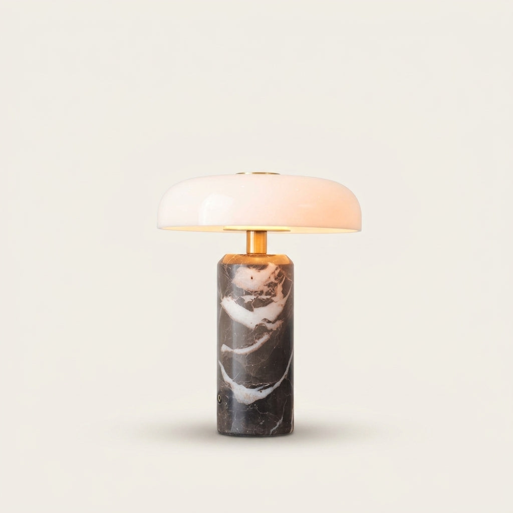 Lámpara de mesa portátil de mármol con luz regulable Menhir