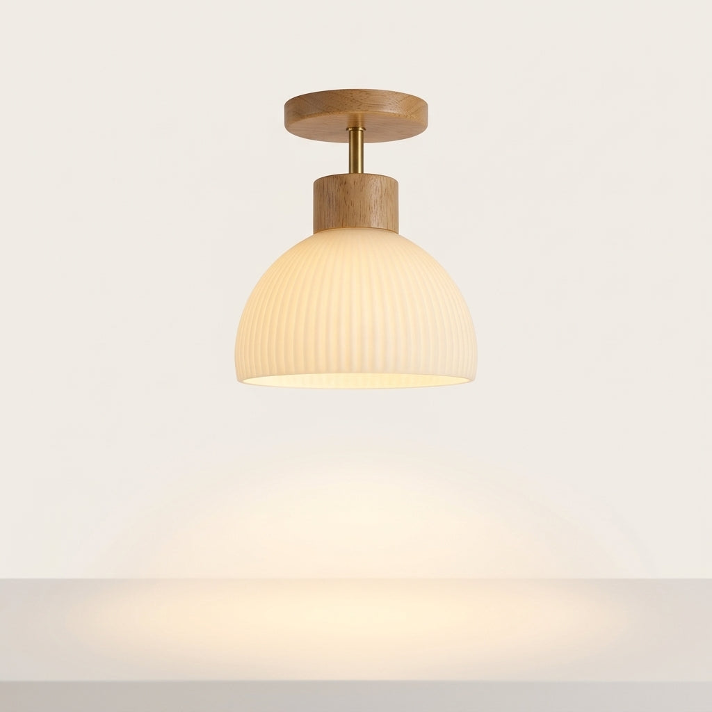 Lámpara de techo de madera y difusor Ailsa
