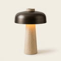 Lámpara de mesa de travertino con cúpula Domo