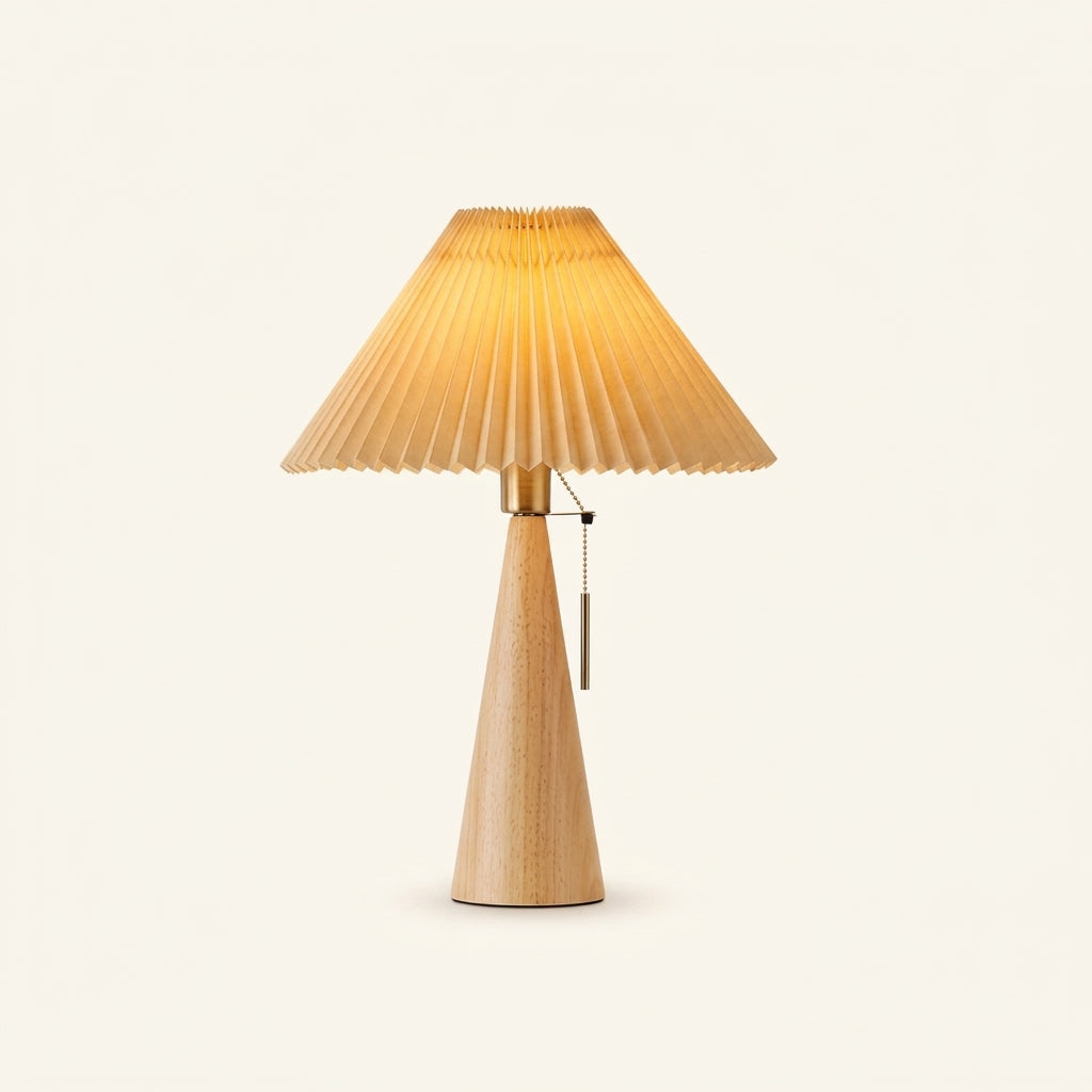Lámpara de mesa de madera minimalista Alba