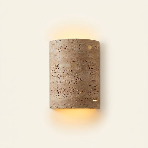 Aplique de pared curvo de travertino natural Arco