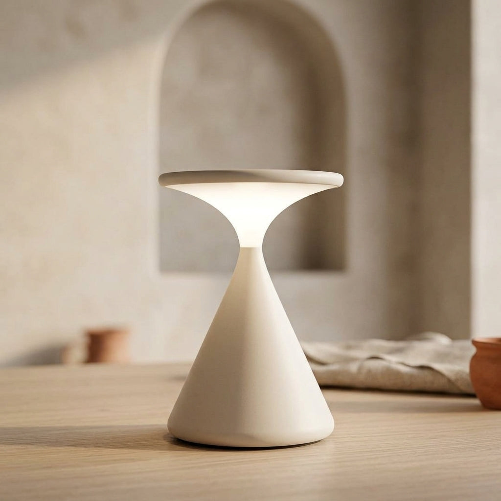 Lámpara de mesa recargable táctil nórdica reloj de arena Arena – detalle