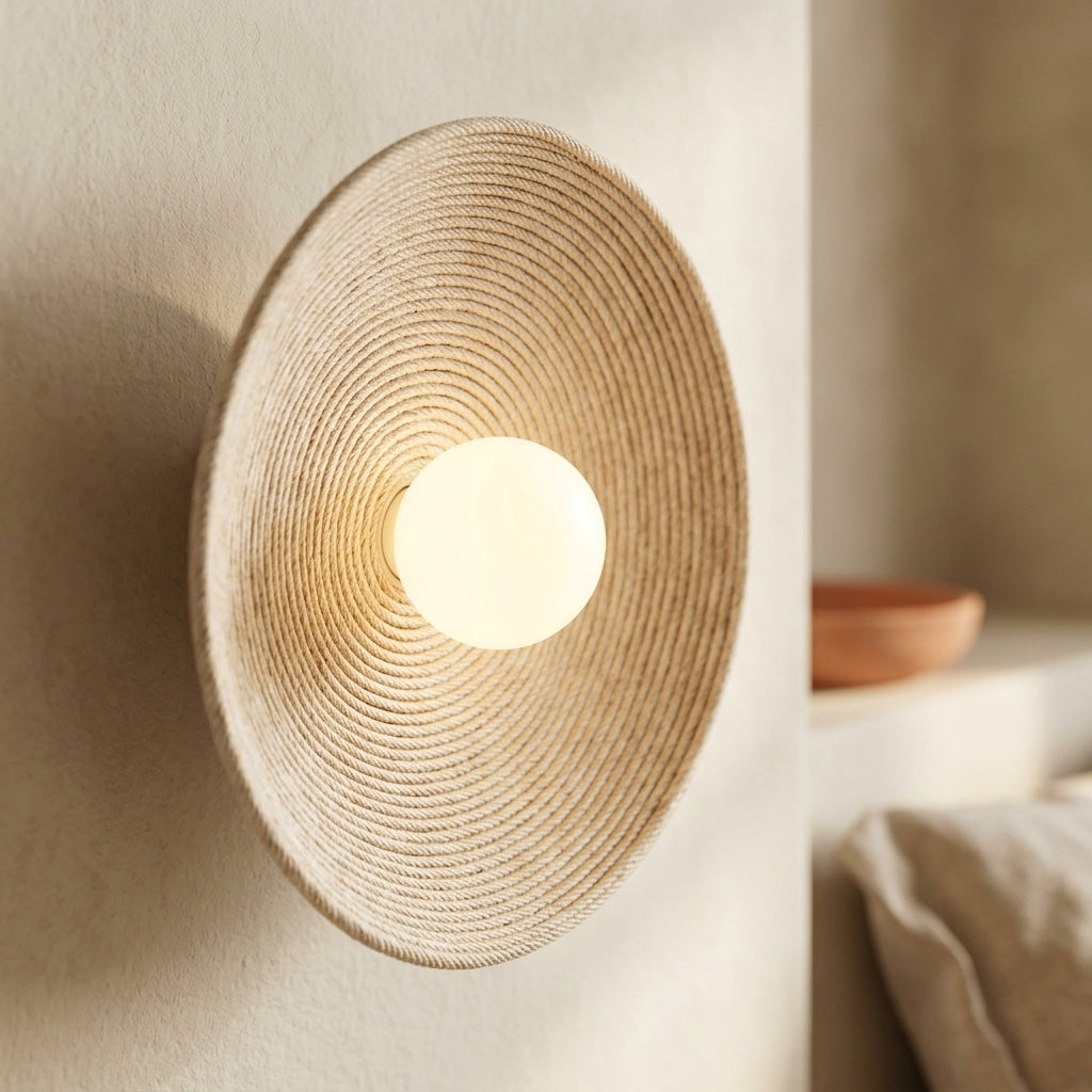 Aplique de pared japonés de cristal y resina Cuenco – detalle