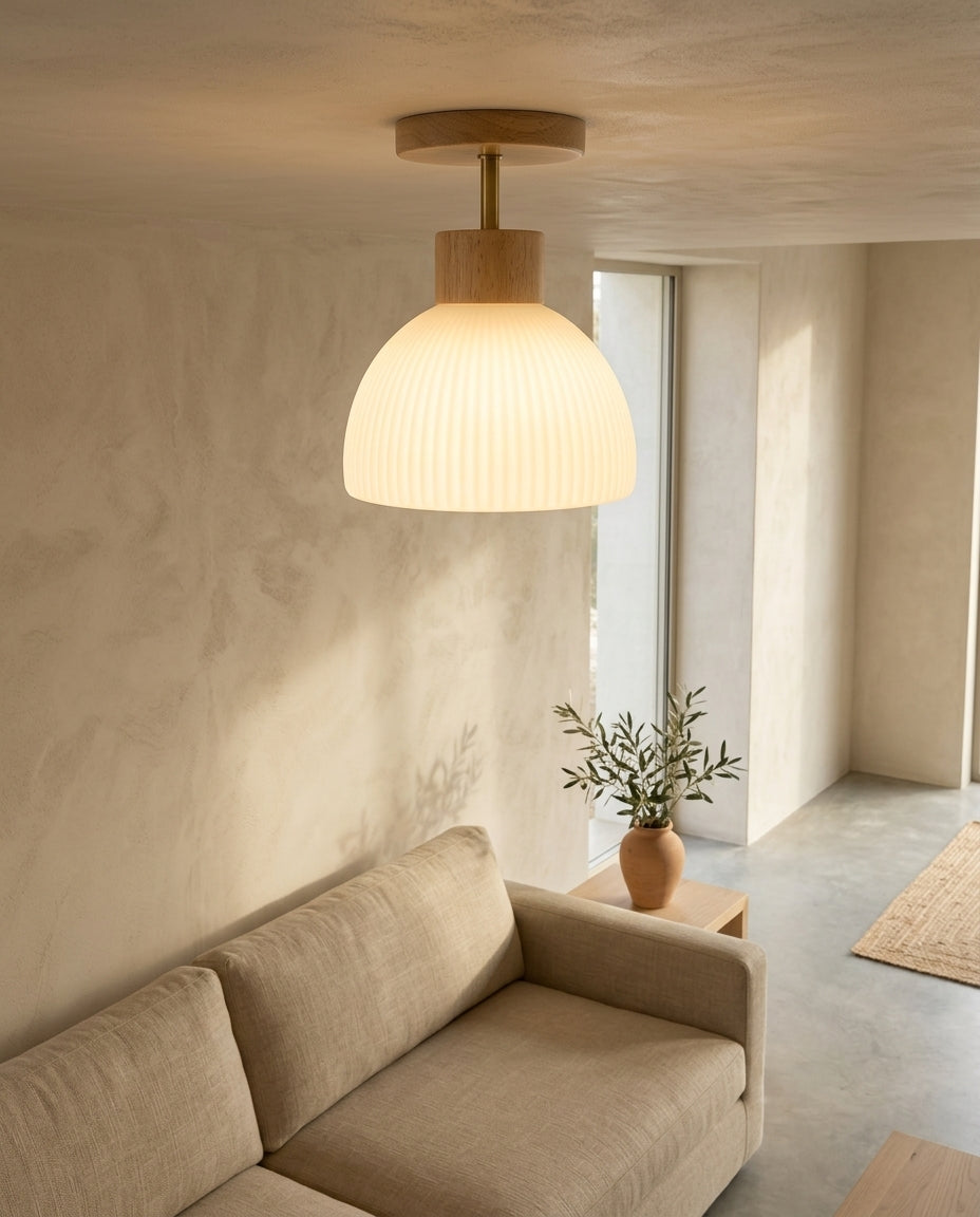 Lámpara de techo de madera y difusor Ailsa – salon