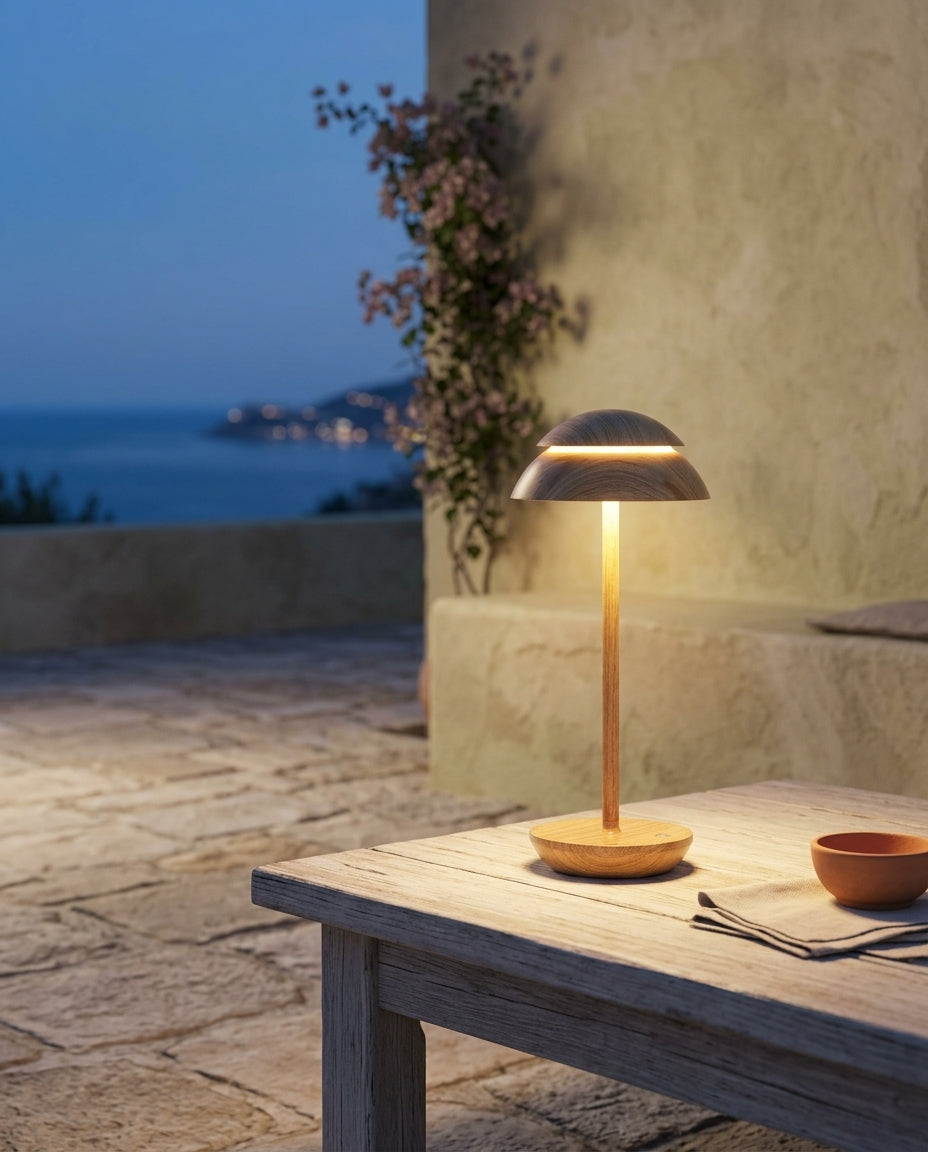Lámpara de mesa inalámbrica de aluminio regulable Tallo – terraza