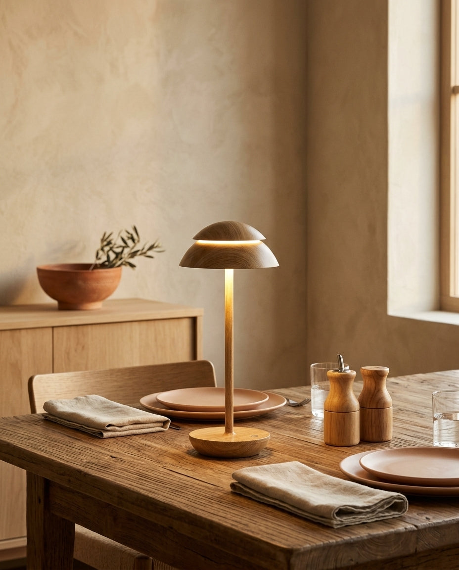 Lámpara de mesa inalámbrica de aluminio regulable Tallo – mesa