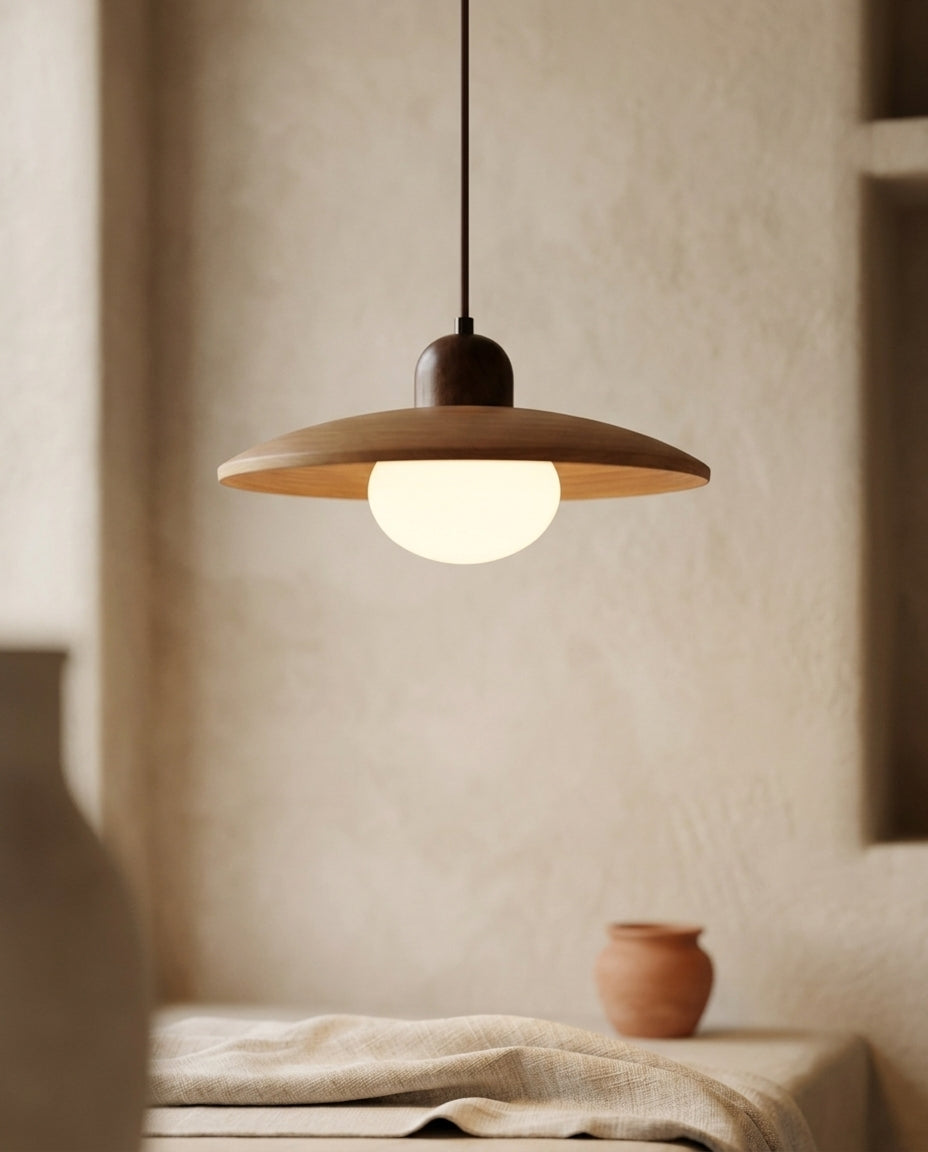 Lámpara colgante minimalista de madera para cocina Isla – detalle