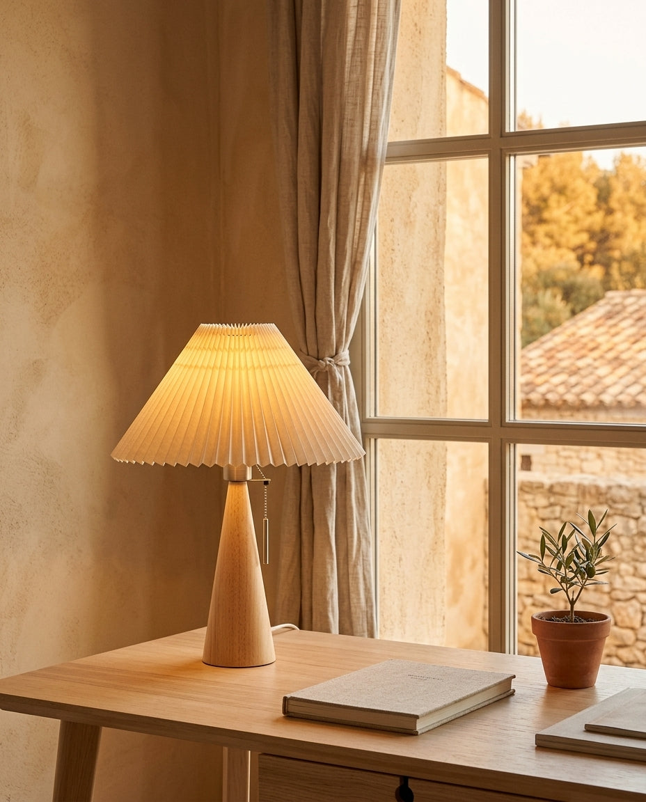 Lámpara de mesa de madera minimalista Alba – escritorio