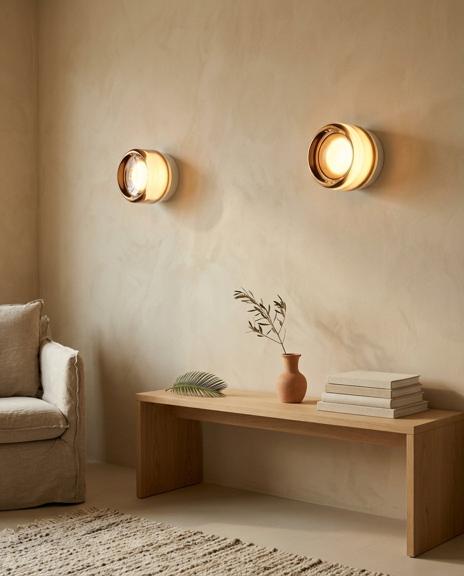 Aplique de pared esfera de cristal Gota – pareja